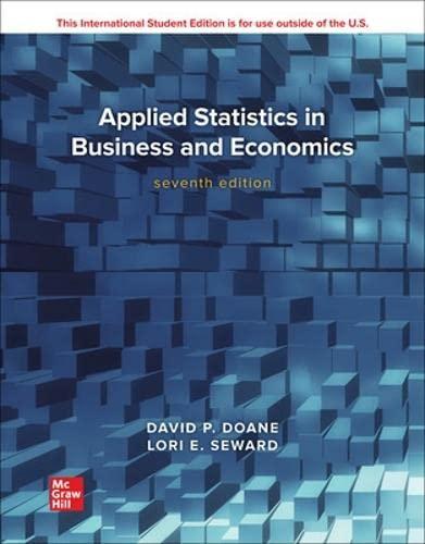 ise applied statistics in business and economics 7th international edition david doane, lori . seward