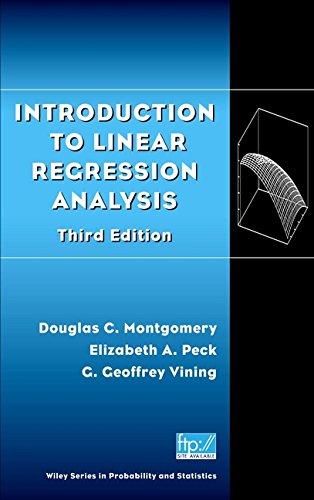 introduction to linear regression analysis 3rd edition douglas c. montgomery, elizabeth a. peck, g. geoffrey