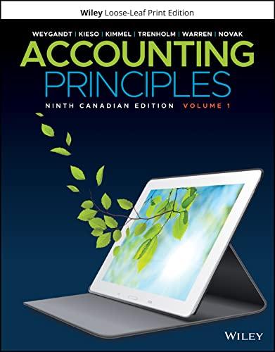 accounting principles volume 1 9th canadian edition jerry j. weygandt, donald e. kieso, paul d. kimmel,