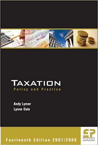 taxation policy and practice 14th edition andrew lymer, lynne oats 1906201005, 978-1906201005