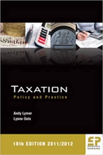 taxation policy and practice 18th edition andy lymer, lynne oats 1906201145, 978-1906201142