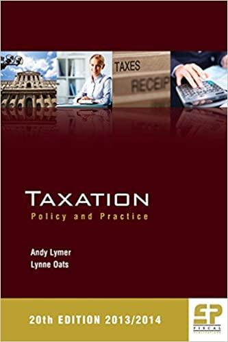taxation policy and practice 20th edition andy lymer, lynne oats 190620120x, 978-1906201203
