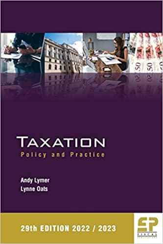 taxation policy and practice 2022/23 29th edition andy lymer, lynne oats 190620165x, 978-1906201654