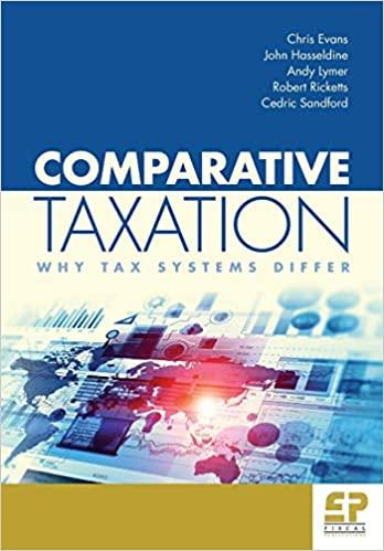 comparative taxation why tax systems differ 1st edition chris evans, andy lymer, cedric sandford, john
