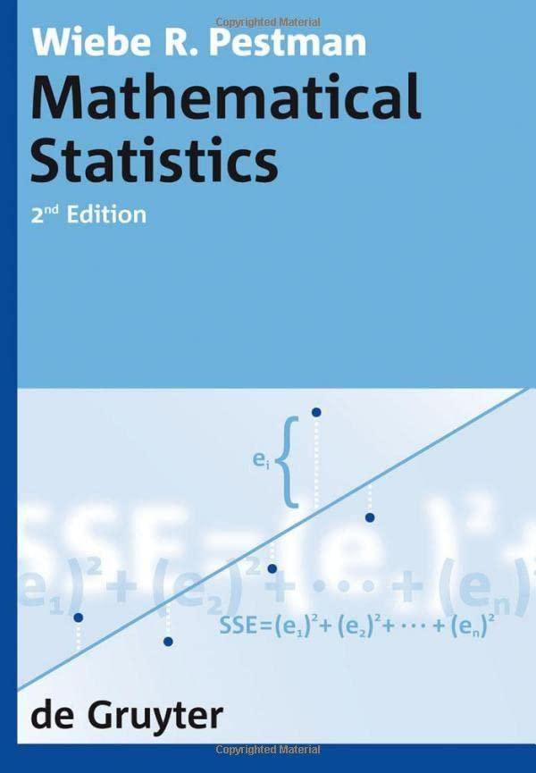 mathematical statistics 2nd edition wiebe r. pestman 3110208520, 9783110208528