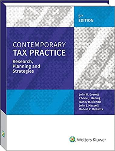 contemporary tax practice research planning and strategies 5th edition john o. everett, cherie hennig, nancy