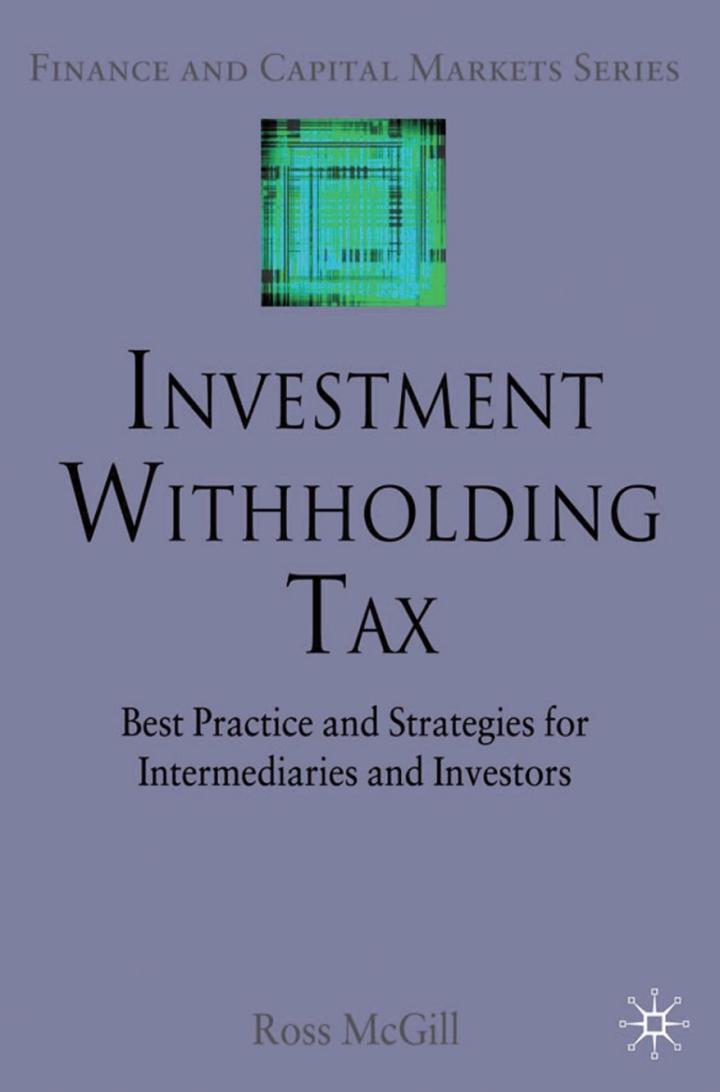 investment withholding tax 2019 edition r. mcgill 0230221629, 978-0230221628