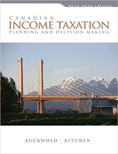 canadian income taxation 2013/2014 16th edition william buckwold, joan kitunen 1259024873, 978-1259024870