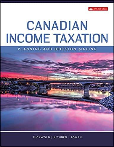 canadian income taxation 2019/2020 22nd edition william buckwold, joan kitunen,  matthew roman 1260326292,