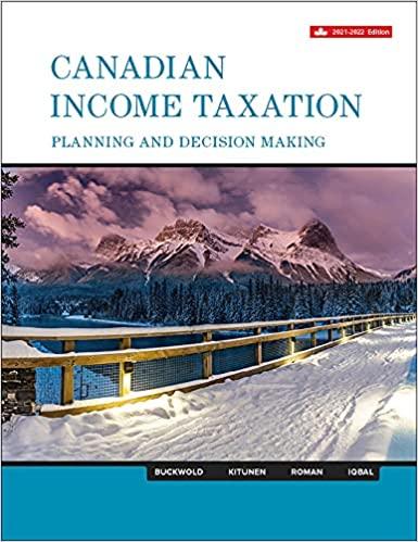 canadian income taxation 2020/2021 23rd edition william buckwold, joan kitunen,  matthew roman 1260060403,