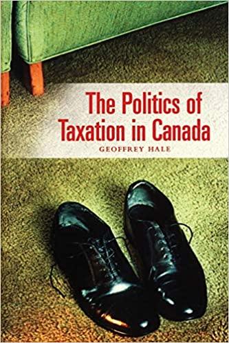 the politics of taxation in canada 1st edition geoffrey hale 1551113007, 978-1551113005