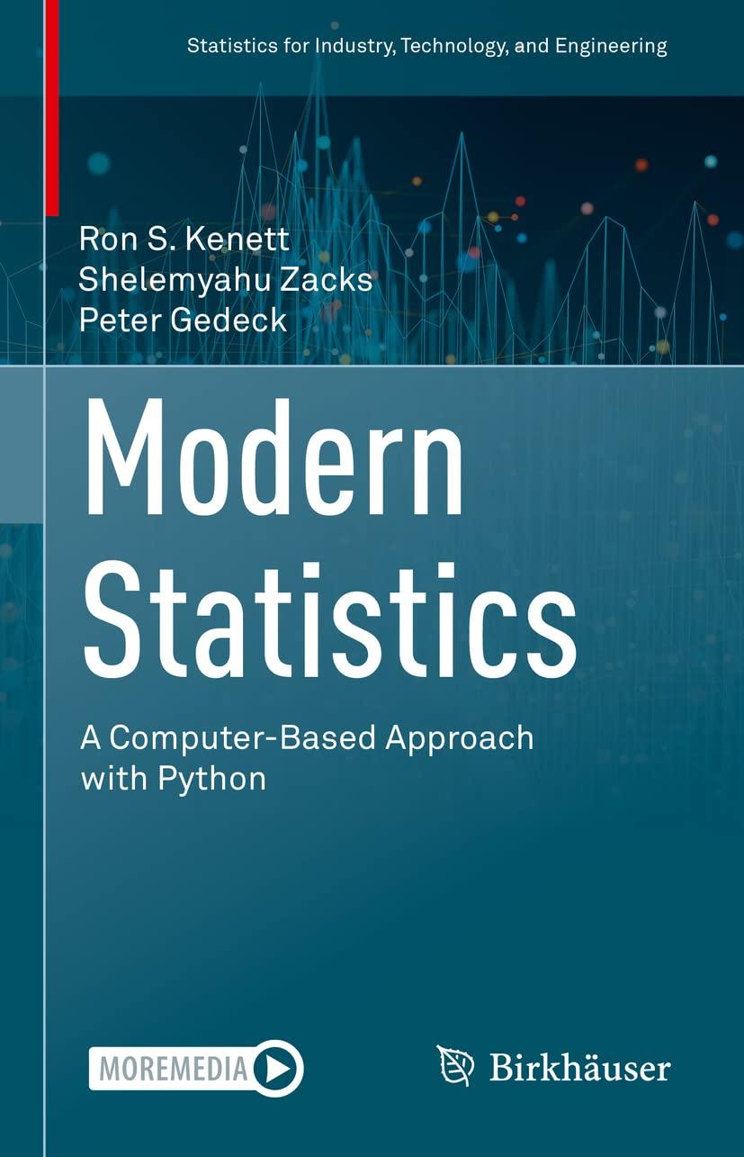 modern statistics 1st edition ron s. kenett, shelemyahu zacks, peter gedeck 303107565x, 9783031075650