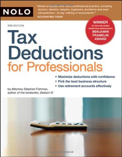 tax deductions for professionals 3rd edition stephen fishman 1413307825, 978-1413307825