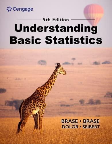 understanding basic statistics 9th edition charles henry brase, corrinne pellillo brase 0357757351,