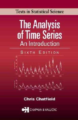 the analysis of time series an introduction 6th edition chris chatfield 1584883170, 9781584883173
