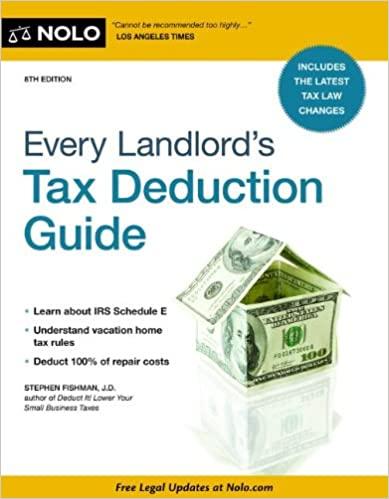 every landlords tax deduction guide 8th edition stephen fishman 1413316417, 978-1413316414