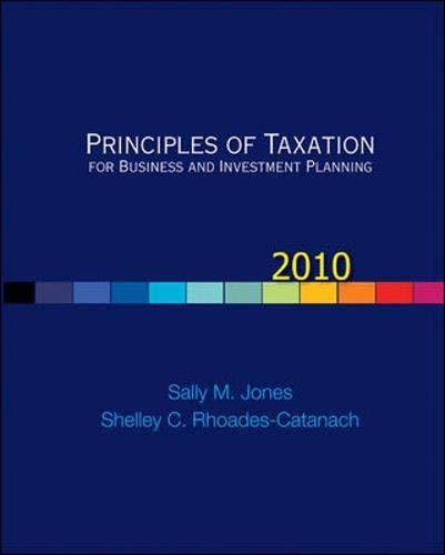 principles of taxation for business and investment planning 13th edition sally jones, shelley
