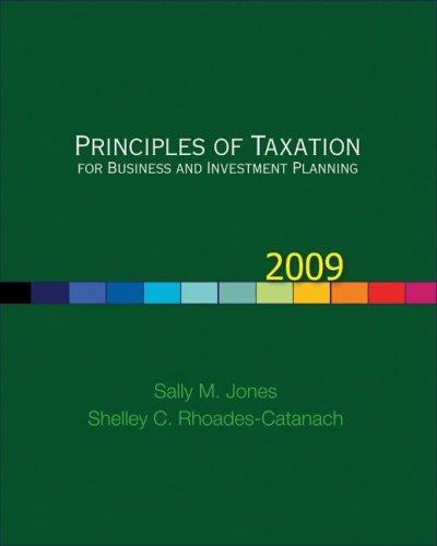 principles of taxation for business and investment 12th edition sally jones, shelley rhoades-catanach
