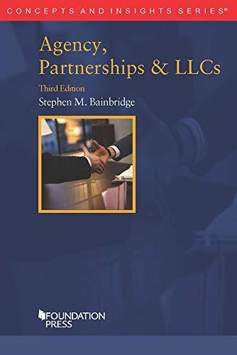 agency partnerships and llcs 3rd edition stephen m. bainbridge 1640203893, 978-1640203891