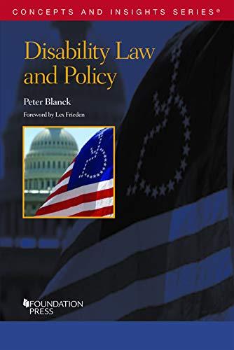 disability law and policy 1st edition peter blanck 1684672279, 978-1684672271