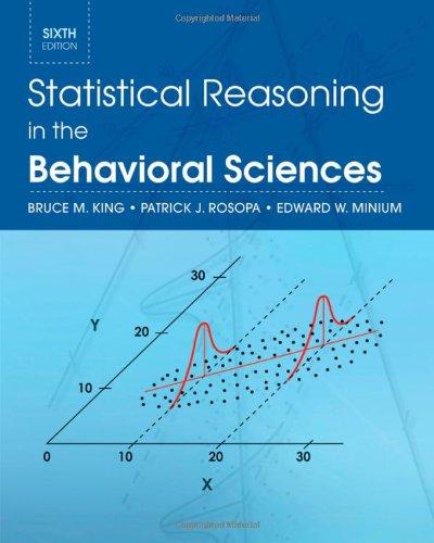 statistical reasoning in the behavioral sciences 6th edition bruce m. king, patrick j. rosopa, edward w.