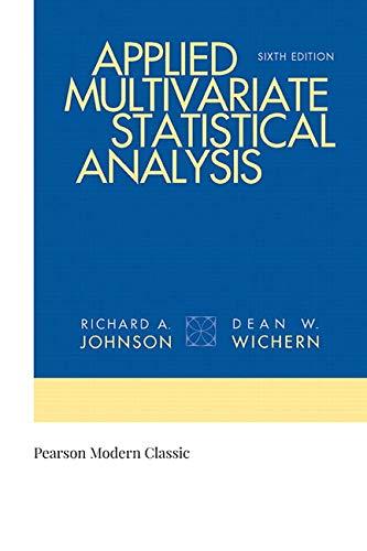 applied multivariate statistical analysis 6th edition richard johnson, dean wichern 0134995392, 978-0134995397