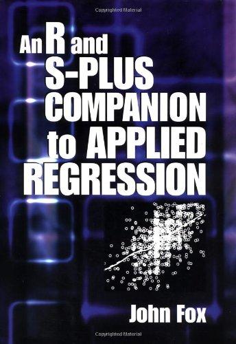 an r and s plus companion to applied regression 1st edition john fox 0761922806, 978-0761922803