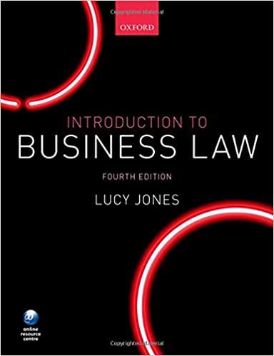introduction to business law 4th edition lucy jones 0198766262, 978-0198766261