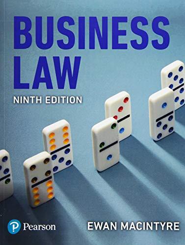 business law 9th edition ewan macintyre 1292219955, 978-1292219950