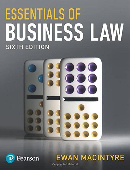 essentials of business law 6th edition ewan macintyre 1292147210, 978-1292147215