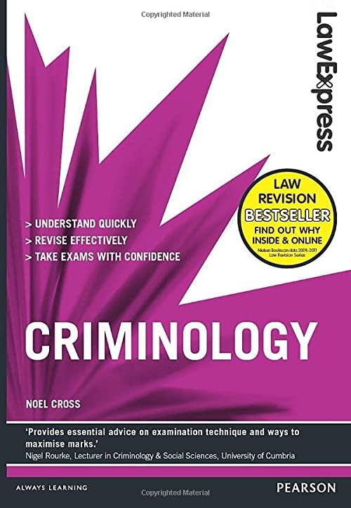 law express criminology 1st edition noel cross 1405874279, 978-1405874274
