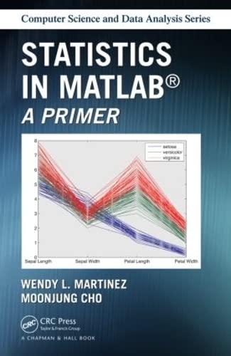 statistics in matlab 1st edition moonjung cho, wendy l. martinez 1466596562, 978-1466596566