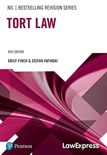law express tort law 8th edition emily finch, stefan fafinski 129229549x, 978-1292295497
