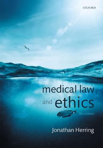 medical law and ethics 9th edition jonathan herring 0192856561, 978-0192856562