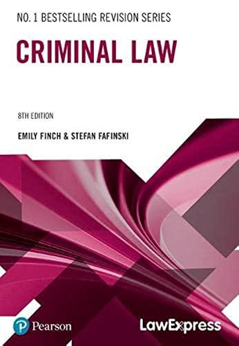 law express criminal law 8th edition emily finch, stefan fafinski 1292295414, 978-1292295411