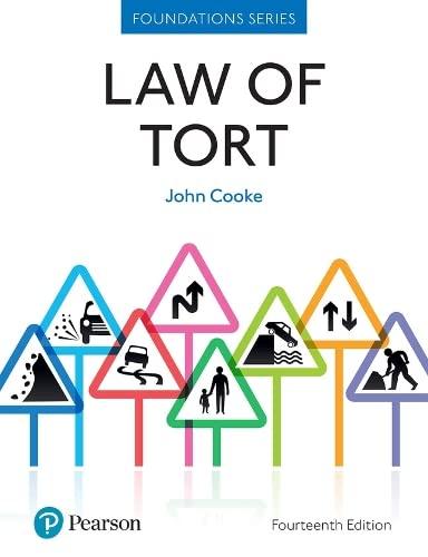 law of tort 14th edition john cooke 1292251360, 978-1292251363