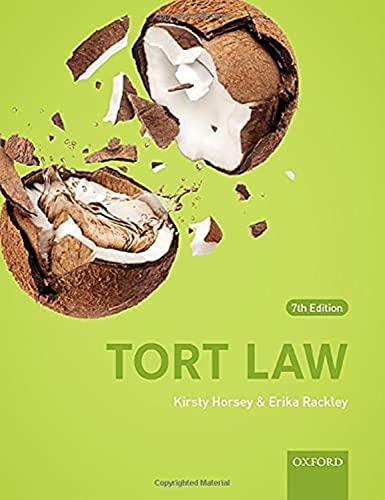 tort law 7th edition kirsty horsey, erika rackley 019886776x, 978-0198867760