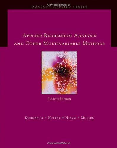 applied regression analysis and other multivariable methods 4th edition david g. kleinbaum, lawrence l.