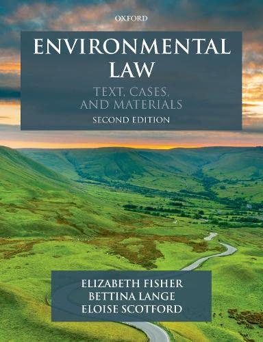 environmental law text cases and materials 2nd edition elizabeth fisher, bettina lange, eloise scotford