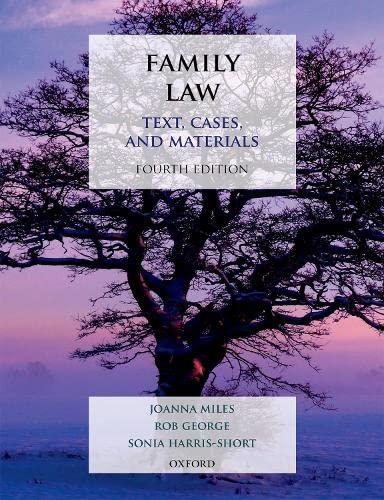 family law text cases and materials 4th edition joanna miles, rob george, sonia harris-short 0198811845,