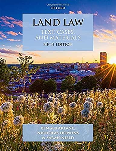 land law text cases and materials 5th edition ben mcfarlane, nicholas hopkins, sarah nield 0198868529,