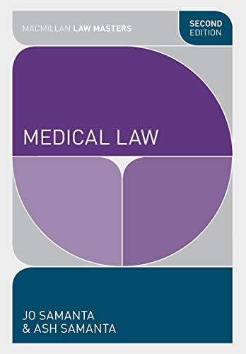 medical law 2nd edition jo samanta ash samanta 1137486589, 978-1137486585
