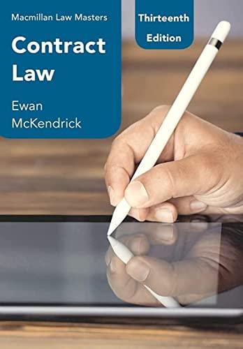 contract law 13th edition ewan mckendrick 1352005255, 978-1352005257