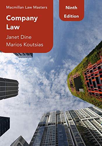 company law 9th edition janet dine, marios koutsias 1352010003, 978-1352010008