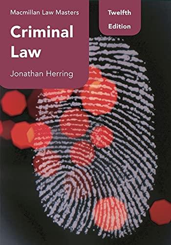 criminal law 12th edition jonathan herring 1352012049, 978-1352012040