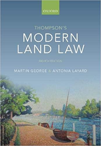 thompsons modern land law 8th edition martin george, antonia layard 0198869061, 978-0198869061