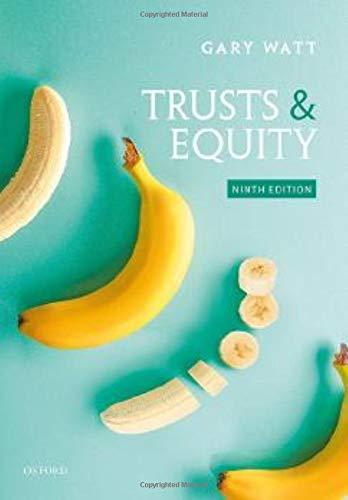 trusts and equity 9th edition gary watt 0198854145, 978-0198854142
