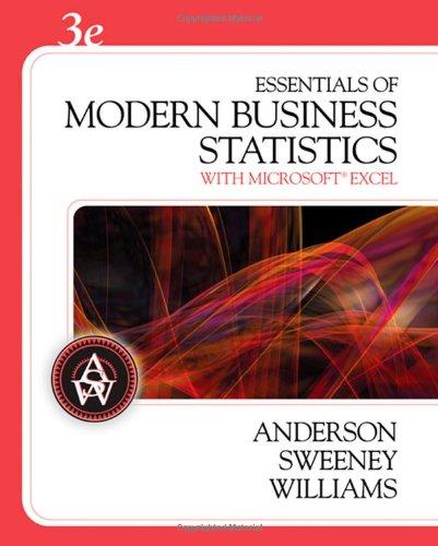 essentials of modern business statistics 3rd edition david r. anderson, dennis j. sweeney, thomas a. williams