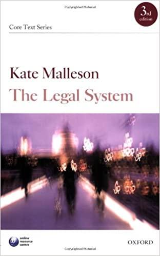 the legal system 3rd edition kate malleson 0199212694, 978-0199212699