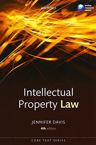 intellectual property law 4th edition jennifer davis 0199581428, 978-0199581429